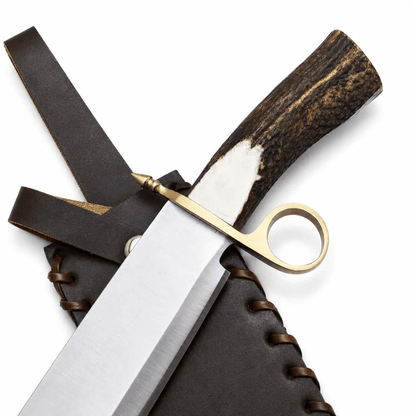 Tombstone Bowie Knife - Stag Antler Handle | Collectible Western Knife - Unique Blades Runner
