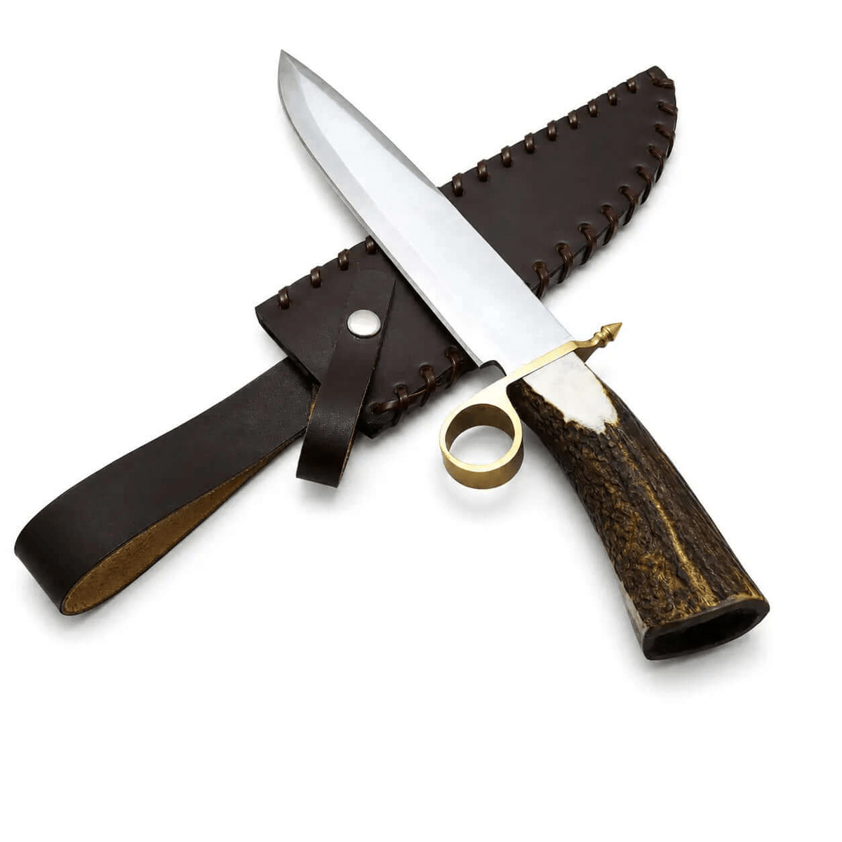Tombstone Bowie Knife - Stag Antler Handle | Collectible Western Knife - Unique Blades Runner