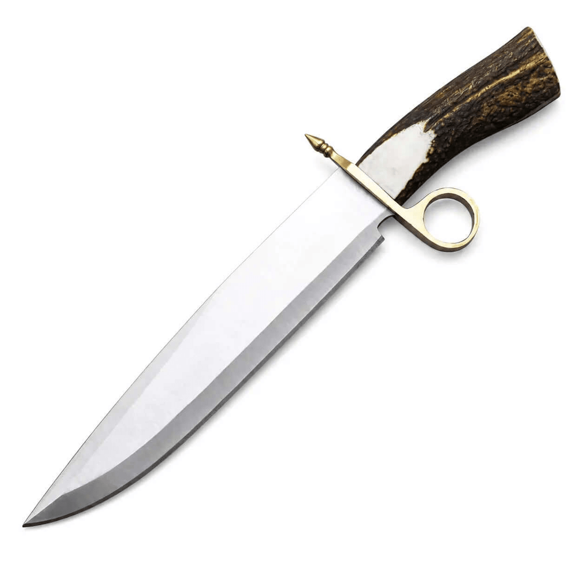 Tombstone Bowie Knife - Stag Antler Handle | Collectible Western Knife - Unique Blades Runner