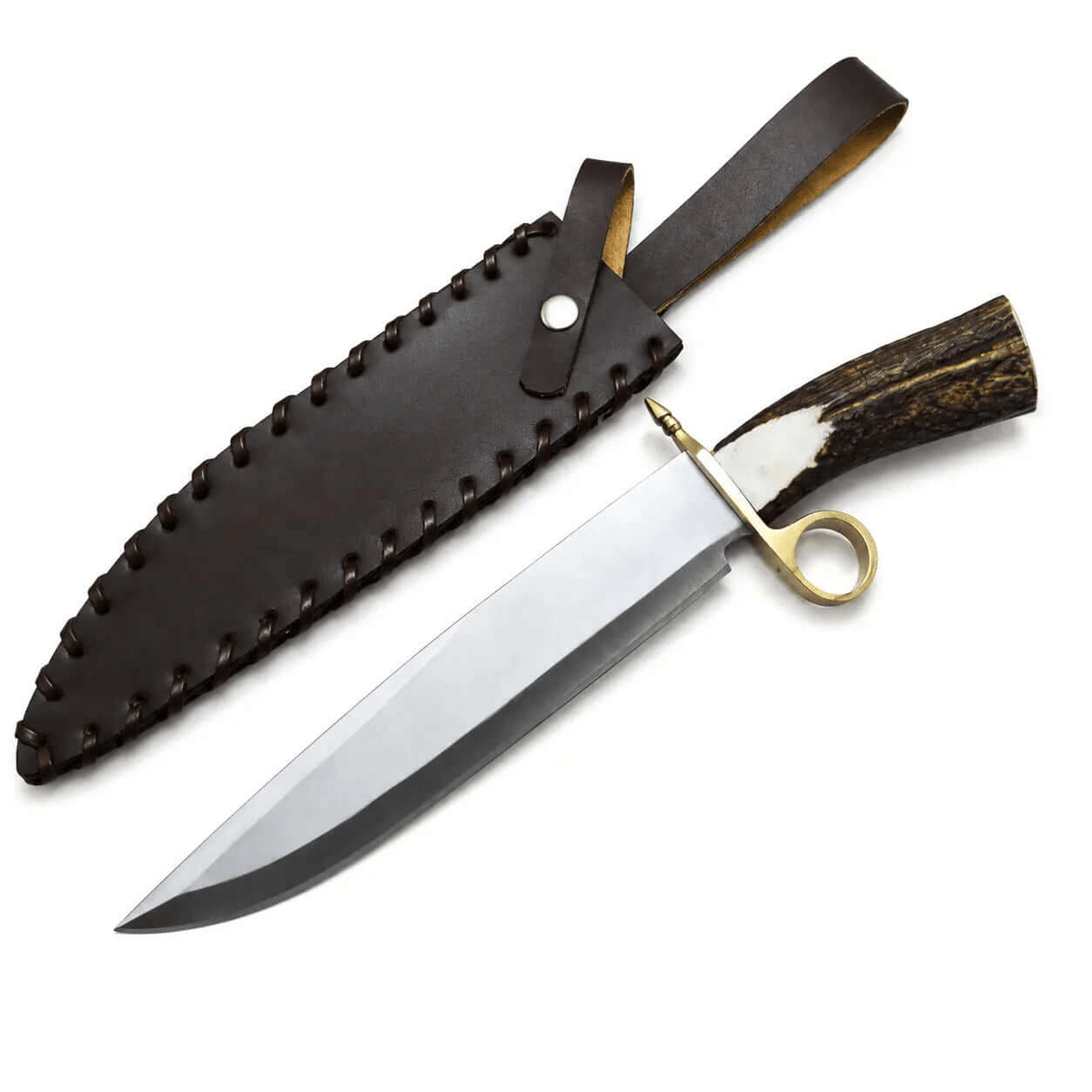 Tombstone Bowie Knife - Stag Antler Handle | Collectible Western Knife - Unique Blades Runner