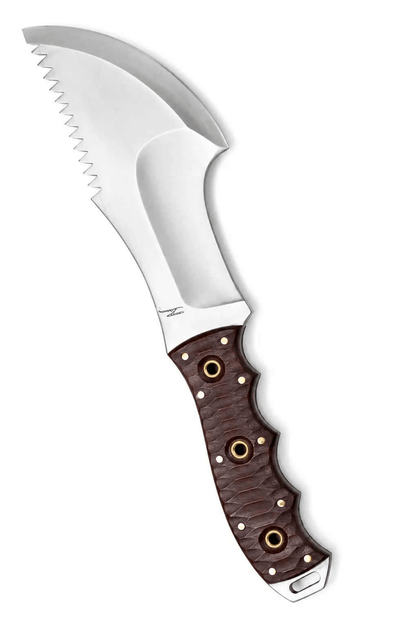 Tracker Knife with Sawback Spine & Micarta Handle - Unique Blades Runner