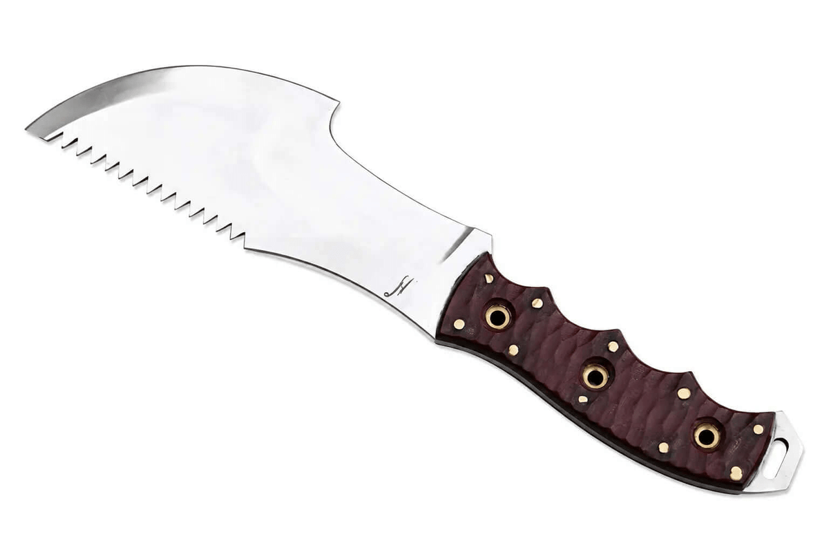 Tracker Knife with Sawback Spine & Micarta Handle - Unique Blades Runner