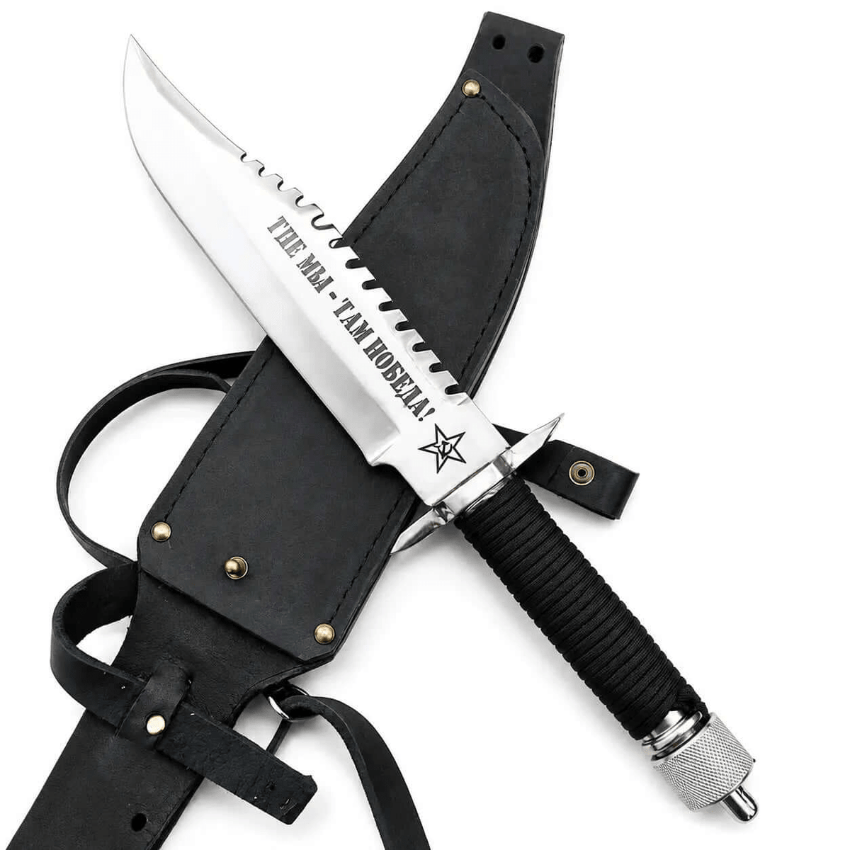 US Marines Knife | Handmade Survival Bowie Knife with Leather Sheath - Unique Blades Runner