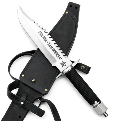 US Marines Knife | Handmade Survival Bowie Knife with Leather Sheath - Unique Blades Runner
