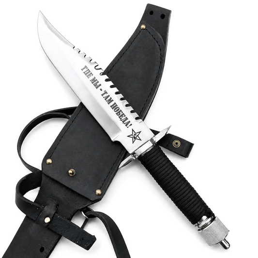 US Marines Knife | Handmade Survival Bowie Knife with Leather Sheath - Unique Blades Runner