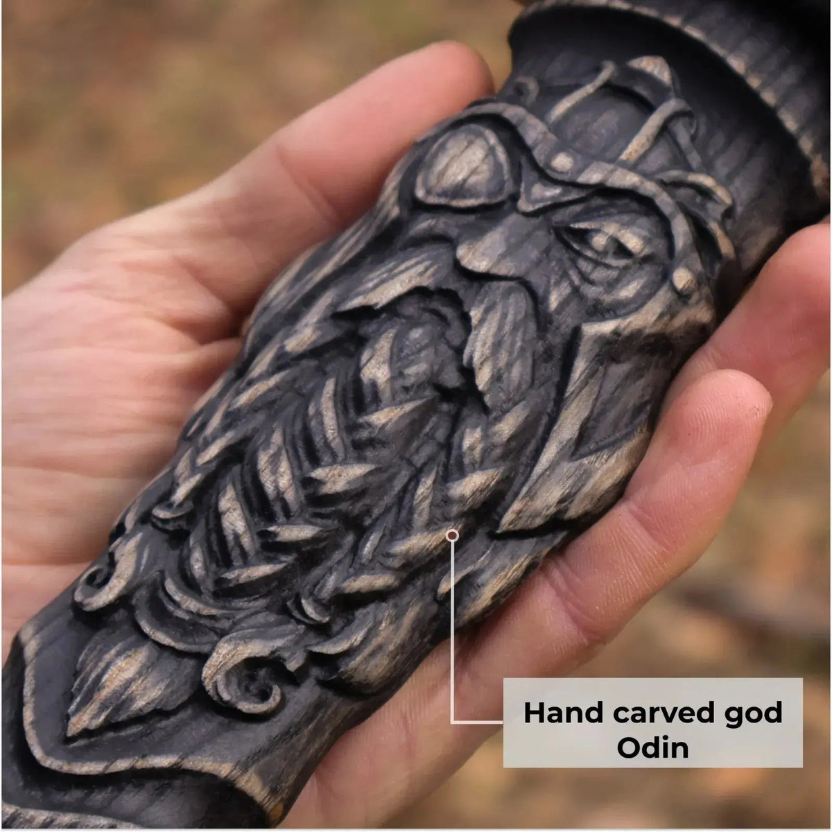 Viking Hammer Valknut Odin Hand Forged Carbon Steel Norse Mythology 13.3 - Unique Blades Runner